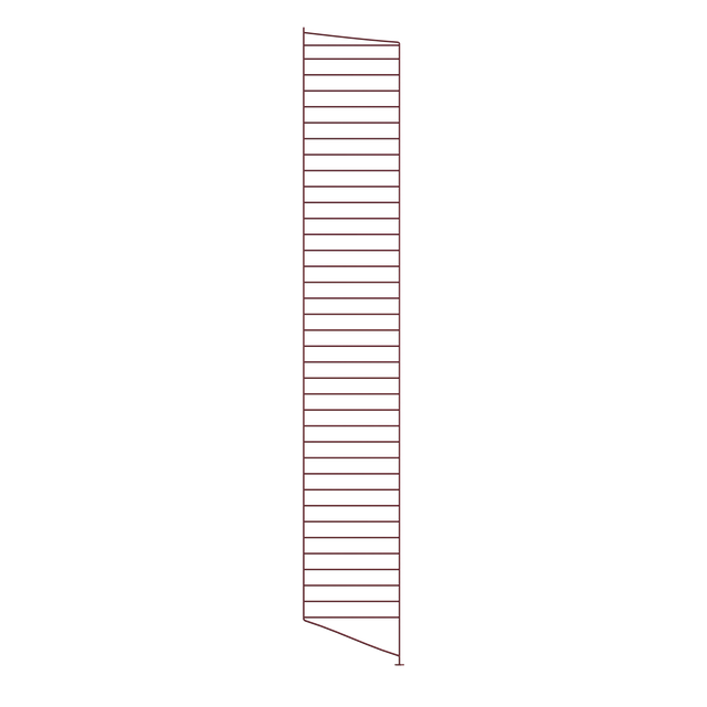 String Bodenleiter 200×30cm Dunkelrot einzeln – Regalleiter String Furniture