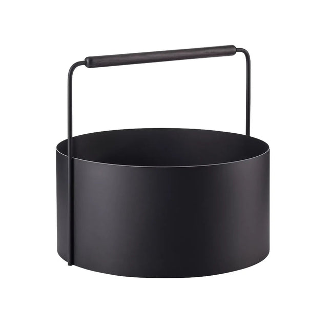 ASHI Kaminholzkorb L Schwarz - Blomus - DesignWe.Love