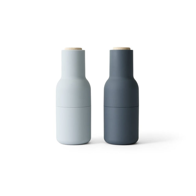 Audo Bottle Grinder Large Set Blues/Beech – Design Gewürzmühle von Norm Architects