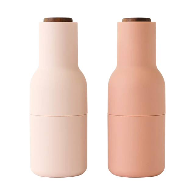 Audo Bottle Grinder Large Set Nudes (Blush/Greige) – Salz- und Pfeffermühle in Rosa und Beige