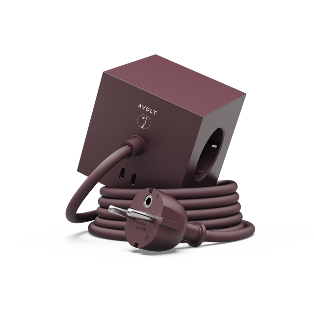 Avolt Square 1 Steckdosenwürfel mit Kabel & USB-C – Bauhaus-Archiv Edition