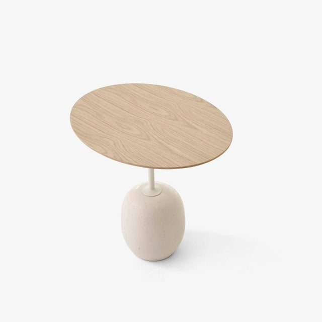 Beistelltisch Lato LN9 oval Lacquered Oak/Crema Diva - &Tradition - DesignWe.Love