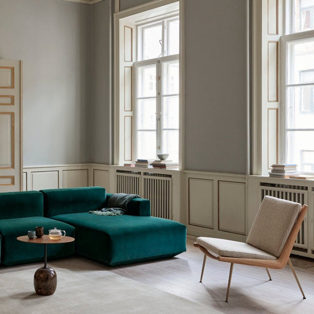 Beistelltisch Lato LN9 oval Lacquered Walnut/Emperador - &Tradition - DesignWe.Love