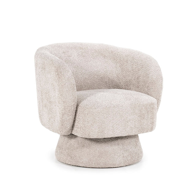 Drehbarer Loungesessel Balou Bouclé Taupe - By Boo - DesignWe.Love