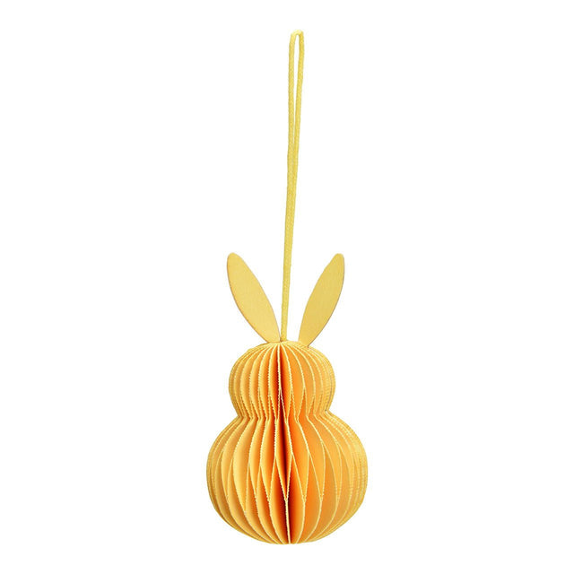 Osterhase zum Hängen aus Papier Gelb Honeycomb - DesignWe.Love