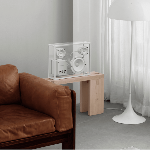 Transparent Speaker Large Weiß - Bluetooth Lautsprecher Box - DesignWe.Love