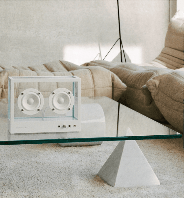 Transparent Speaker Small Weiß - Bluetooth Lautsprecher Box - DesignWe.Love