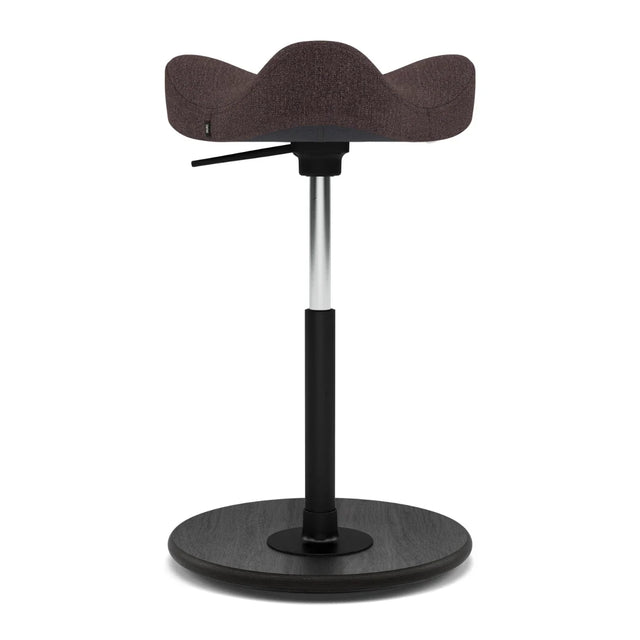 Varier Move Compact Sattelhocker, Holzbasis Schwarz, Bezug Technicolour 0370, Packshot