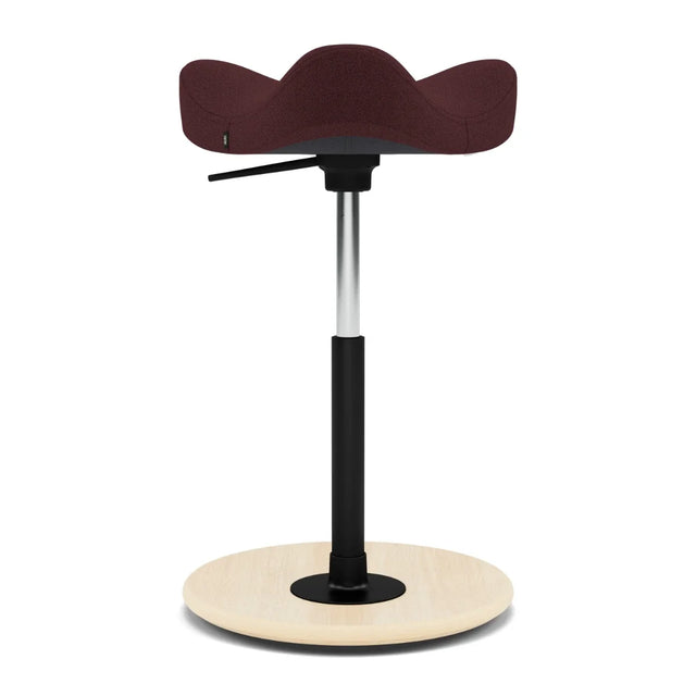 Varier Move Sattelhocker höhenverstellbar, Holzbasis Natur, Bezug Vidar 0693, Packshot
