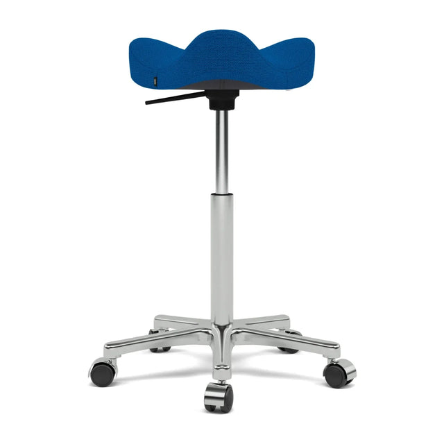 Varier Move Sattelhocker mit Rollen, Fußgestell Chrom, Bezug Hallingdal 65 750, Packshot