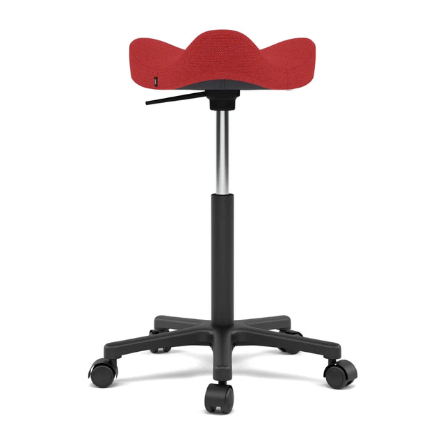 Varier Move Sattelhocker mit Rollen, Fußgestell Schwarz, Bezug Hallingdal 65 680, Packshot