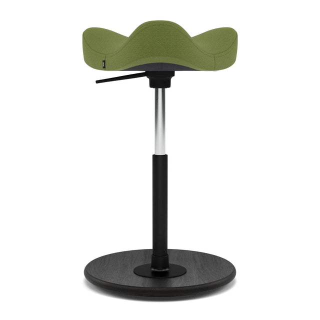 Varier Move Sattelhocker höhenverstellbar, Holzbasis Schwarz, Bezug Select 67095, Packshot