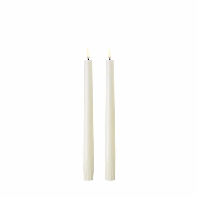 LED Stabkerzen 2er-Set Ivory 2,3 x 25 cm von Uyuni