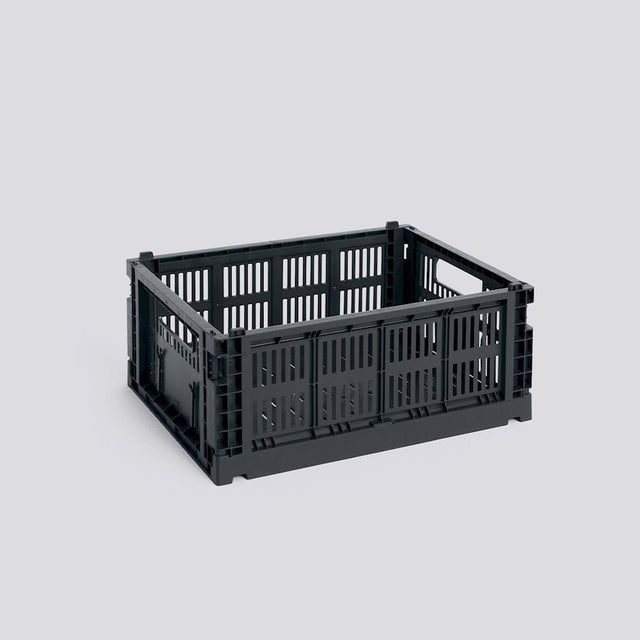 Aufbewahrungsbox Colour Crate Medium, Charcoal - HAY - DesignWe.Love