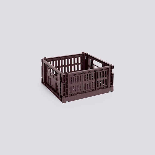Aufbewahrungsbox Colour Crate Medium Square, Bordeaux - HAY - DesignWe.Love