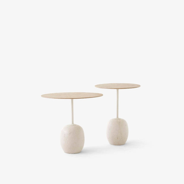 Beistelltisch Lato LN9 oval Lacquered Oak/Crema Diva - &Tradition - DesignWe.Love