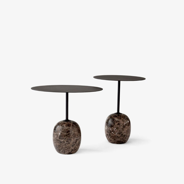 Beistelltisch Lato LN9 oval Warm Black/Emperador - &Tradition - DesignWe.Love