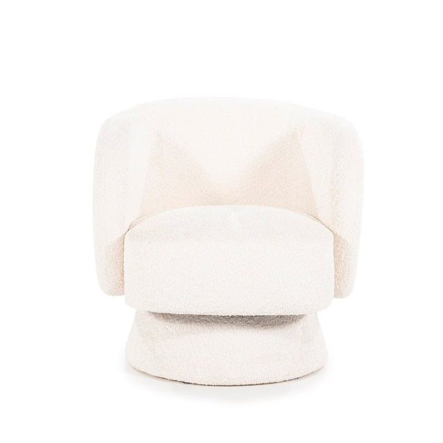 Drehbarer Loungesessel Balou Bouclé Weiss - By Boo - DesignWe.Love