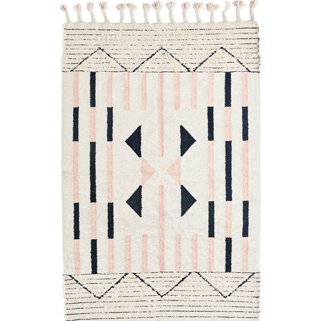 Handgewebter Fransen - Baumwollteppich - Madam Stoltz - DesignWe.Love