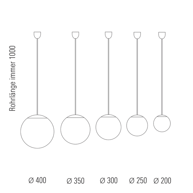 HL 99 Pendelleuchte mit Opalkugel Chrom - Tecnolumen - DesignWe.Love
