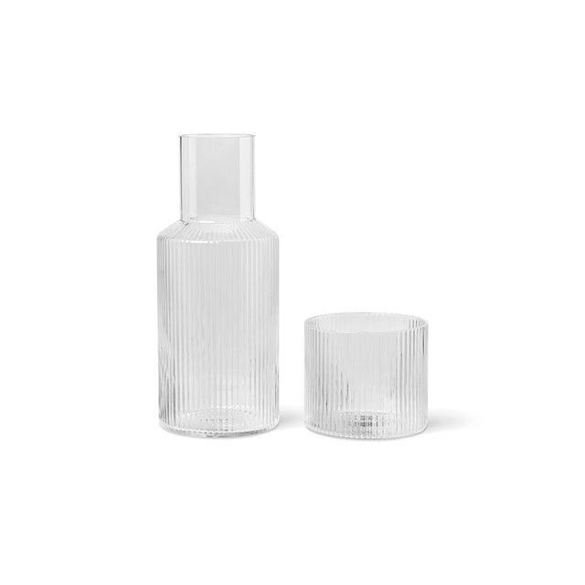 Ripple Karaffe mit Glas als Deckel klar – Wasserkaraffe von ferm LIVING