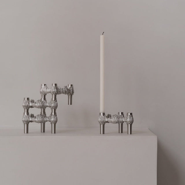 Kerzenhalter Quist Brushed Chrom - Stoff Nagel - DesignWe.Love