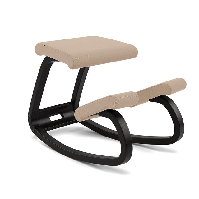 Varier Kniestuhl Variable, Holzfarbe Esche schwarz, Bezug Beige (Tonal 61180) – Ansicht 2