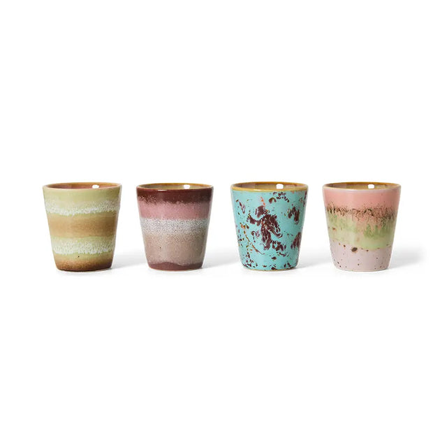 Ristretto Tassen 4er-Set Futurism - 70s Ceramics HKliving - DesignWe.Love