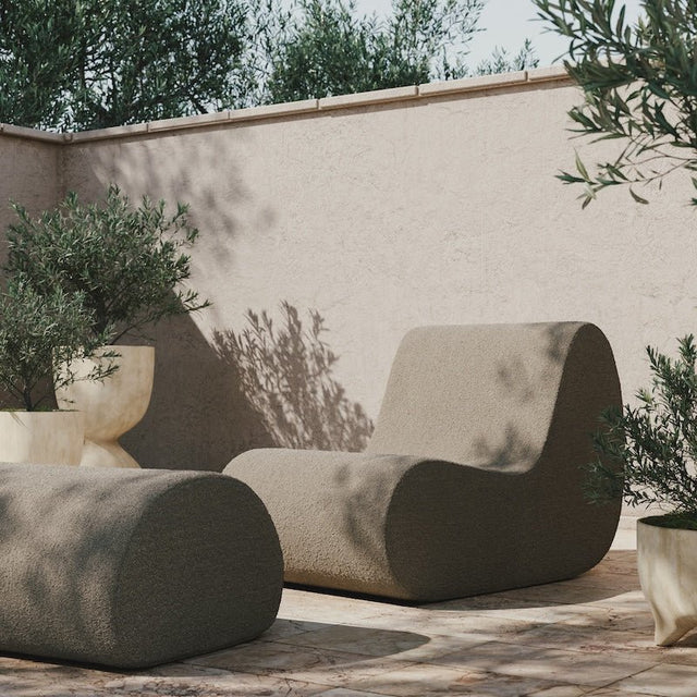 Rouli Set Sessel und Pouf sand - fermLIVING - DesignWe.Love