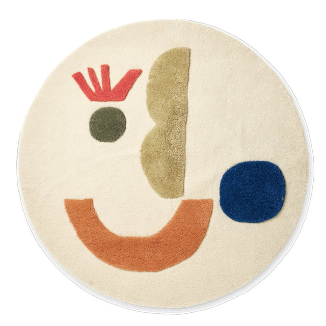 Teppich Panto Tufted Rund 130cm - ferm LIVING - DesignWe.Love