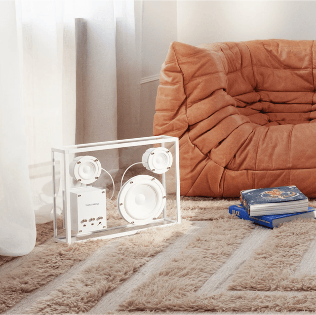 Transparent Speaker Large Weiß - Bluetooth Lautsprecher Box - DesignWe.Love
