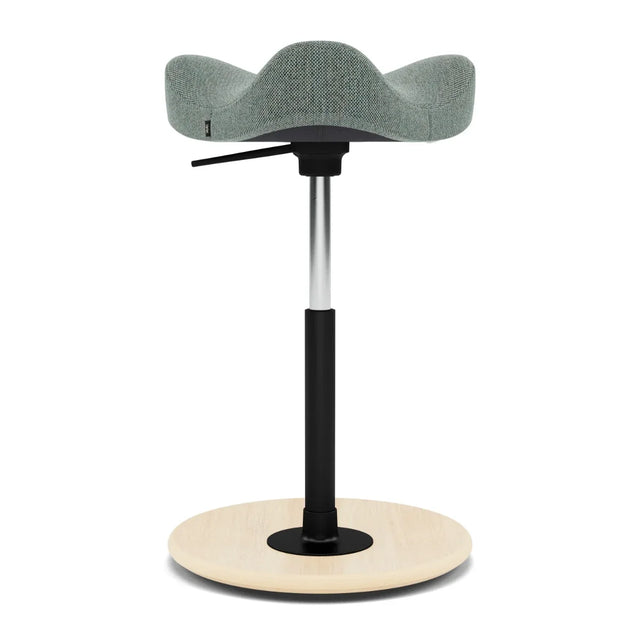 Varier Move Compact Sattelhocker, Holzbasis Natur, Bezug Re-Wool 868, Packshot