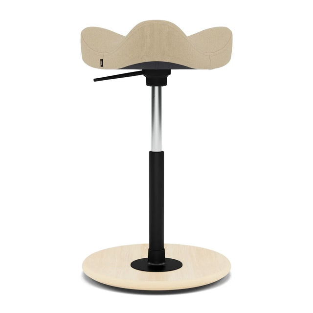 Varier Move Compact Sattelhocker, Holzbasis Natur, Bezug Technicolour 0200, Packshot