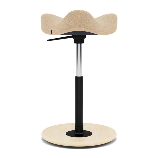 Varier Move Compact Sattelhocker, Holzbasis Natur, Bezug Vidar 0323, Packshot