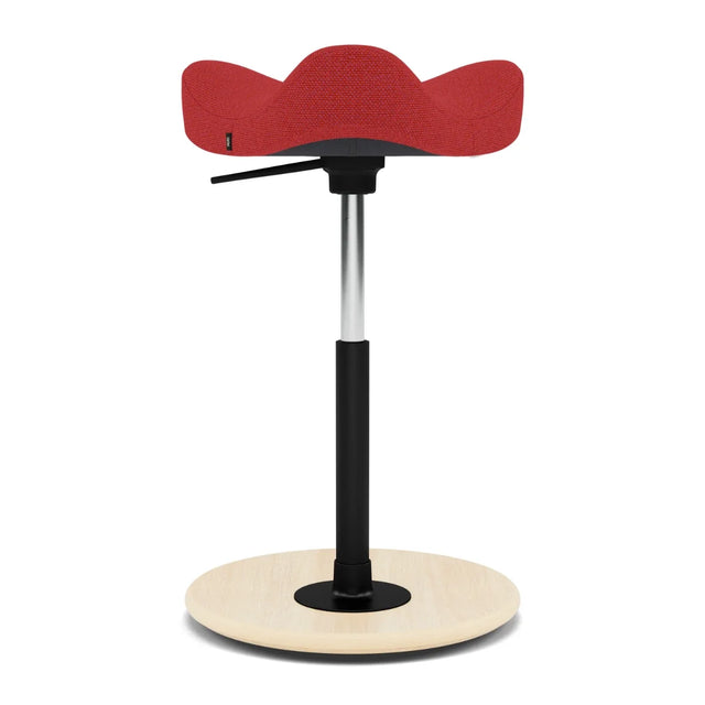Varier Move Sattelhocker höhenverstellbar, Holzbasis Natur, Bezug Hallingdal 65 680, Packshot