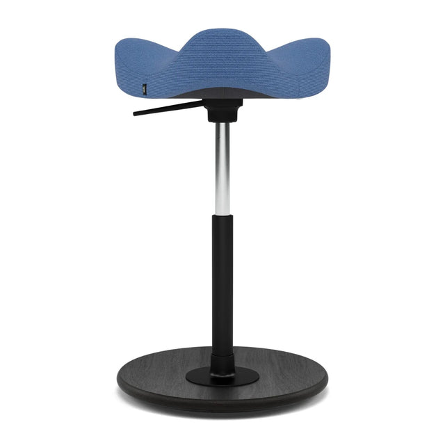 Varier Move Sattelhocker höhenverstellbar, Holzbasis Schwarz, Bezug Capture 04901, Packshot