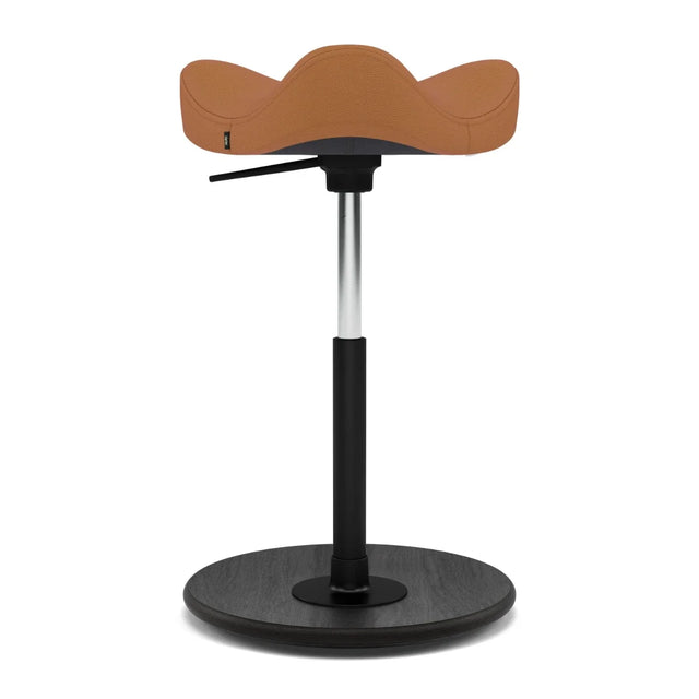Varier Move Sattelhocker höhenverstellbar, Holzbasis Schwarz, Bezug Ultra 41574, Packshot