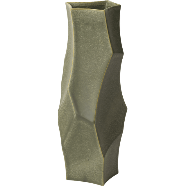Cueva Vase Large in Dark Sage von ferm LIVING – Keramikvase mit matter Glasur