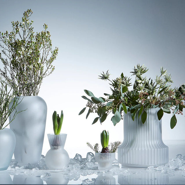 Vase Groove Frosted White - Wikholmform - DesignWe.Love