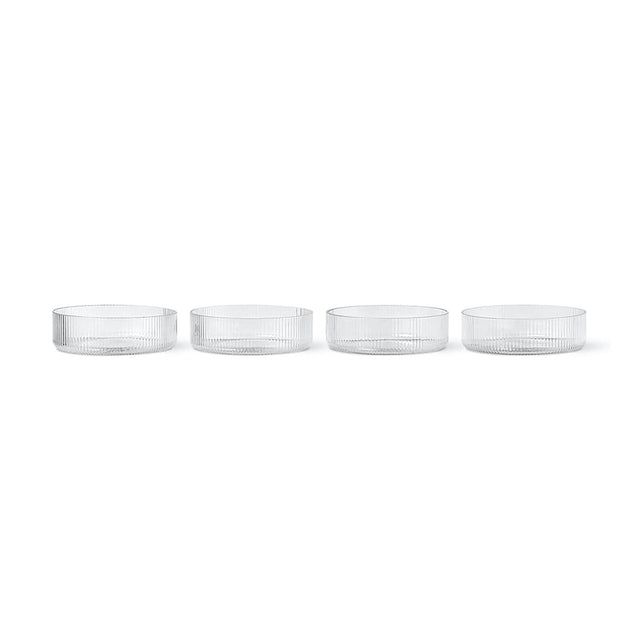 Ripple Dessertschalen Glas klar im 4er Set von ferm LIVING